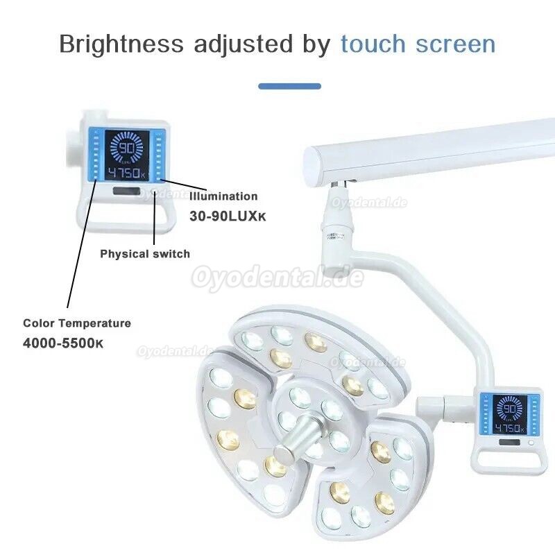 Dental Deckenmontierte OP-Leuchte LED-Operationsleuchte Schattenlos Operationslampe 52 LEDs KY-P138-2